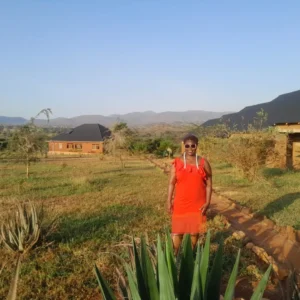 Beverley at Kidepo Valley National Park.