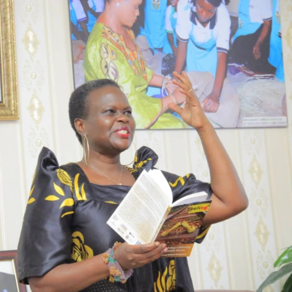 Beverley giving a poem.